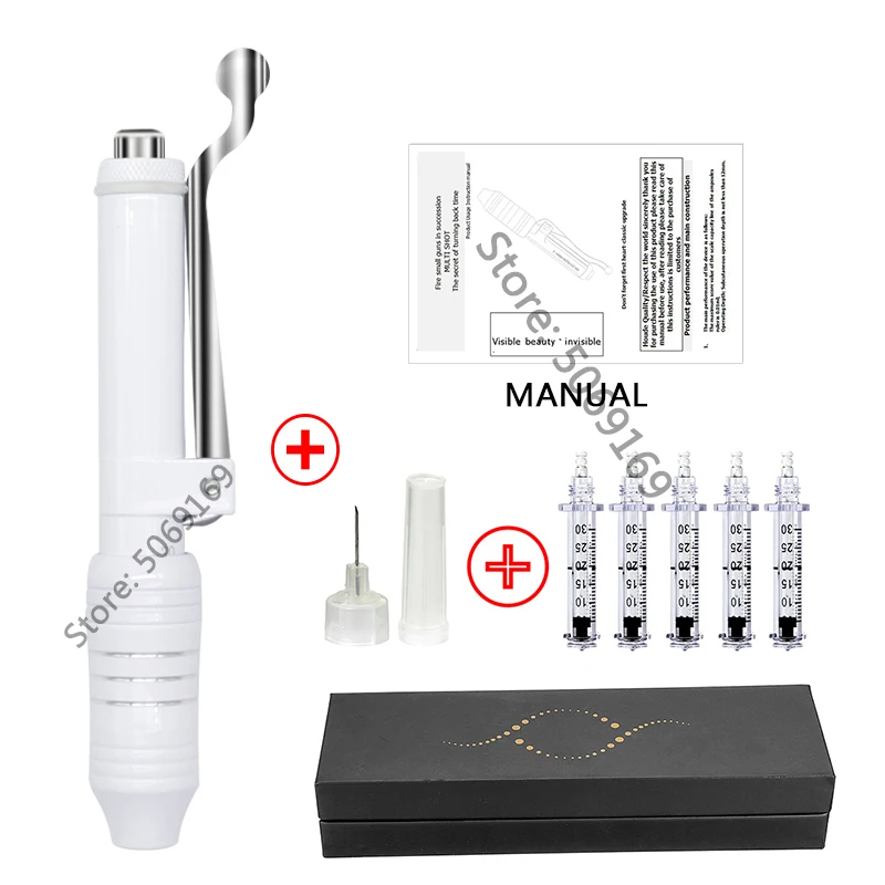 white pen kit 2 Неинвазивный инжектор для инжектора гиалуроновой кислоты, инжектор, пистолет для удаления неинвазивных морщин, шприц для инъекций - Номер модели: white pen kit 2