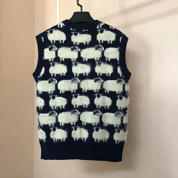 

Sweater Women Knitted Ribbed Pullover Sweater Sleeveless Slim Jumper Soft Warm