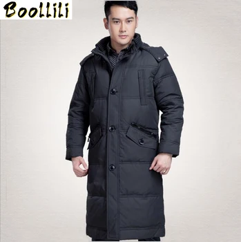 

Boollili Men Jacket White Duck Down 2020 Winter Coat Plus Size Thick Warm Men Jacket Long Parkas Hooded Down Jacket&Coat