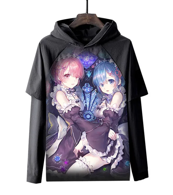 Style4 Re Life in a different world от zero Emiria Emilia Rem Ram, пуловер с капюшоном, костюм для косплея, Мужская и Женская толстовка - Цвет: Style4