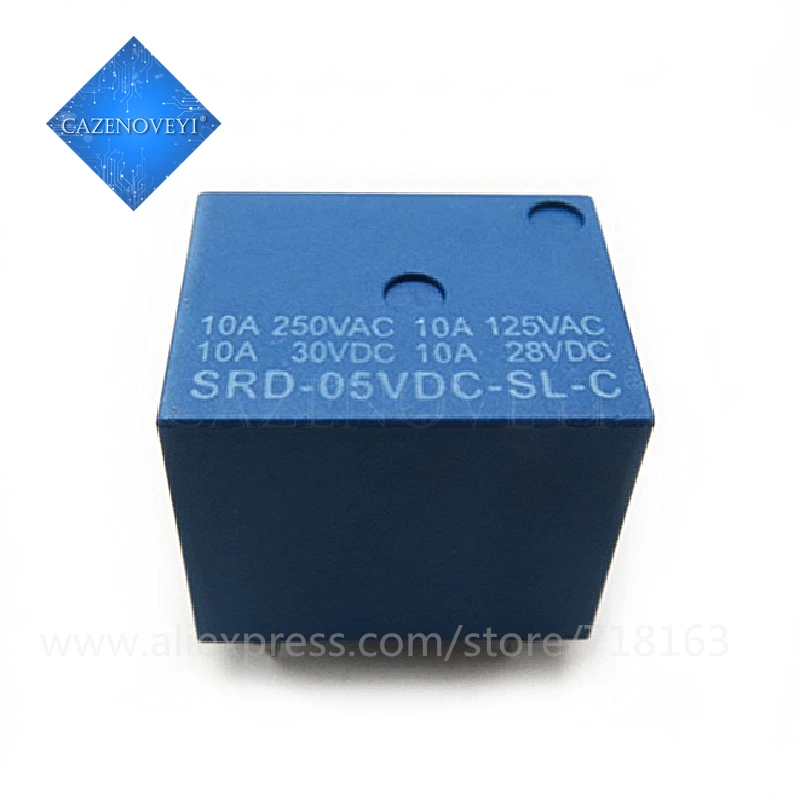 

5 шт./лот реле SRD-03 05 09 06 24 12VDC-SL-C 5 контактов 3V 5V 9V 6V 24V 12V Высокое качество