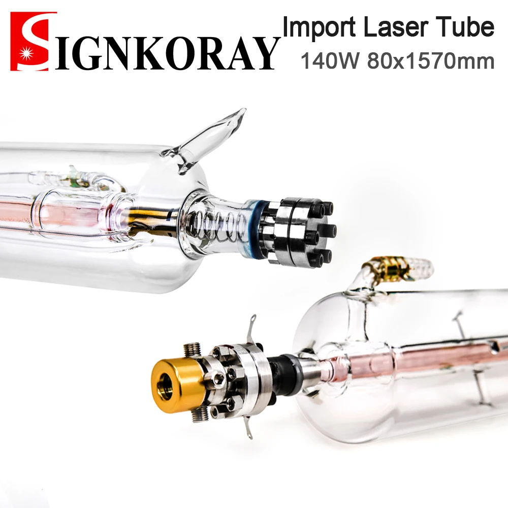 SignKoray 140W Co2 Стекло лазерной трубки полного High-end импорт 80x1570 мм для CO2 Лазерная