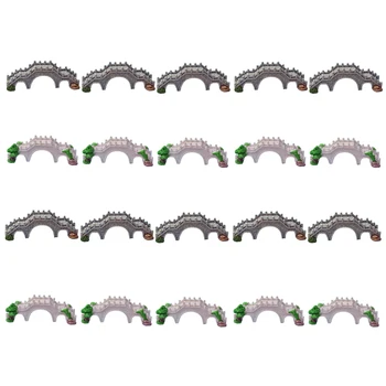 

20Pcs 15.5 x 3.8 x 3.5cm Resin Arch Bridge Fish Tank Ornament Decoration Aquatic Scenery Simulation Landscape Style Random