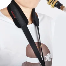 Шейный ремень, почта, E черный сопрано саксофон ремень