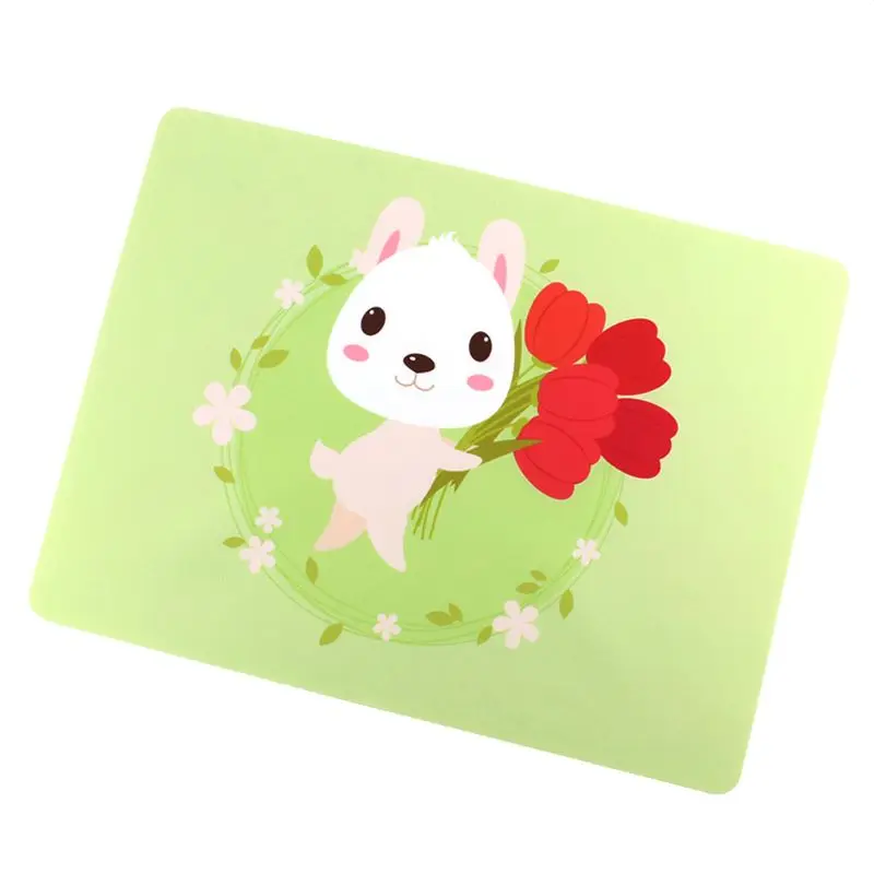 Placemats BPA Free Silicone Table Mat Baby Kids Feeding Tableware Pad Cartoon Dining Table Plate Mat 40*30cm