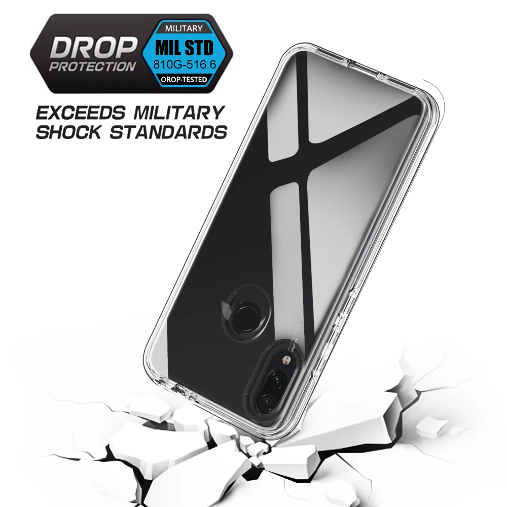 Coque For Xiaomi Redmi 7A Case Transparent Soft TPU Hard PC 2 in 1 Phone Shell 5