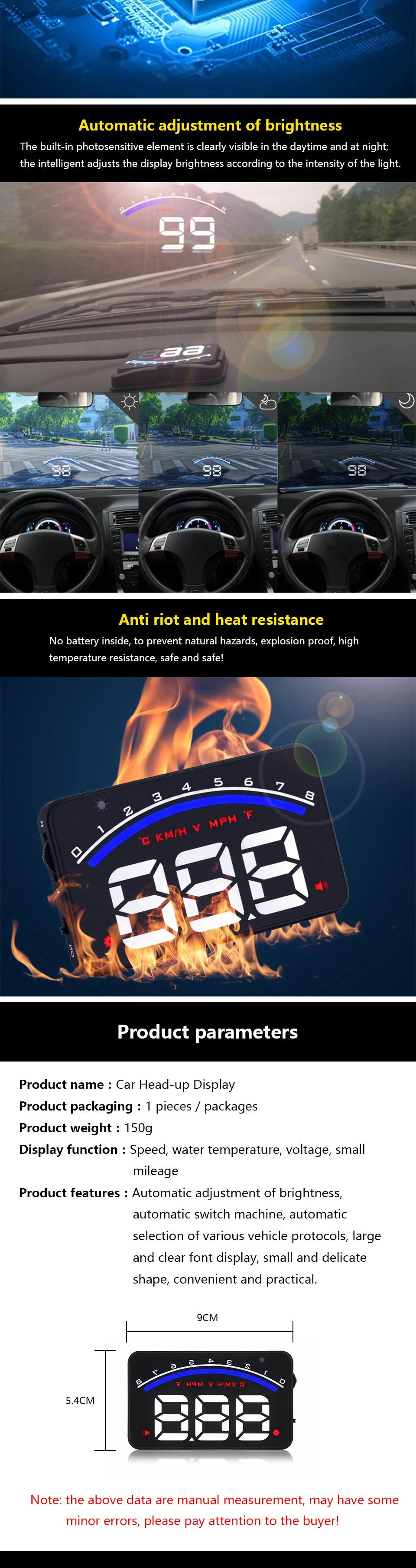 Транспортных средствах HUD Hud OBD вождения компьютер HUD на лобовое стекло Дисплей многофункциональный проектор