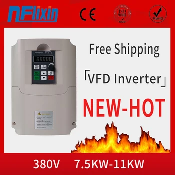 

Free Shipping!VFD 7.5KW 11KW 380v 1 Phase Input and 380V 3 Phase Output Frequency Converter For ac motor drive/ VSD/ VFD