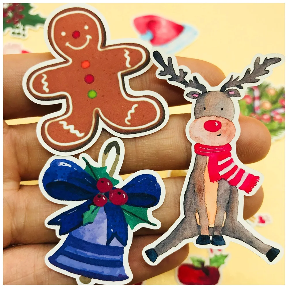 

33Pcs/Bag Vintage Christmas Santa Clause Snowman Sticker DIY Craft Scrapbooking Album Junk Journal Planner Decorative Stickers