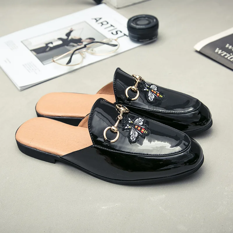 

2019 Summer New Style Korean-style British Style Closed-toe Boundless ban tuo xie Men Trendy Shoes Youth Trend