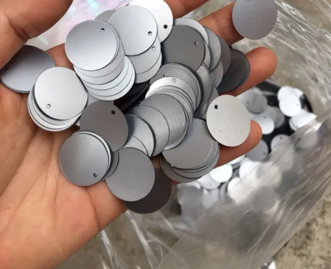 Вышивание supplie DIY Материал 20 мм закаленное стекло с закругленными краями отверстие пайетки матово-серый черный сегмент полу-прозрачный матовый серый сегмент