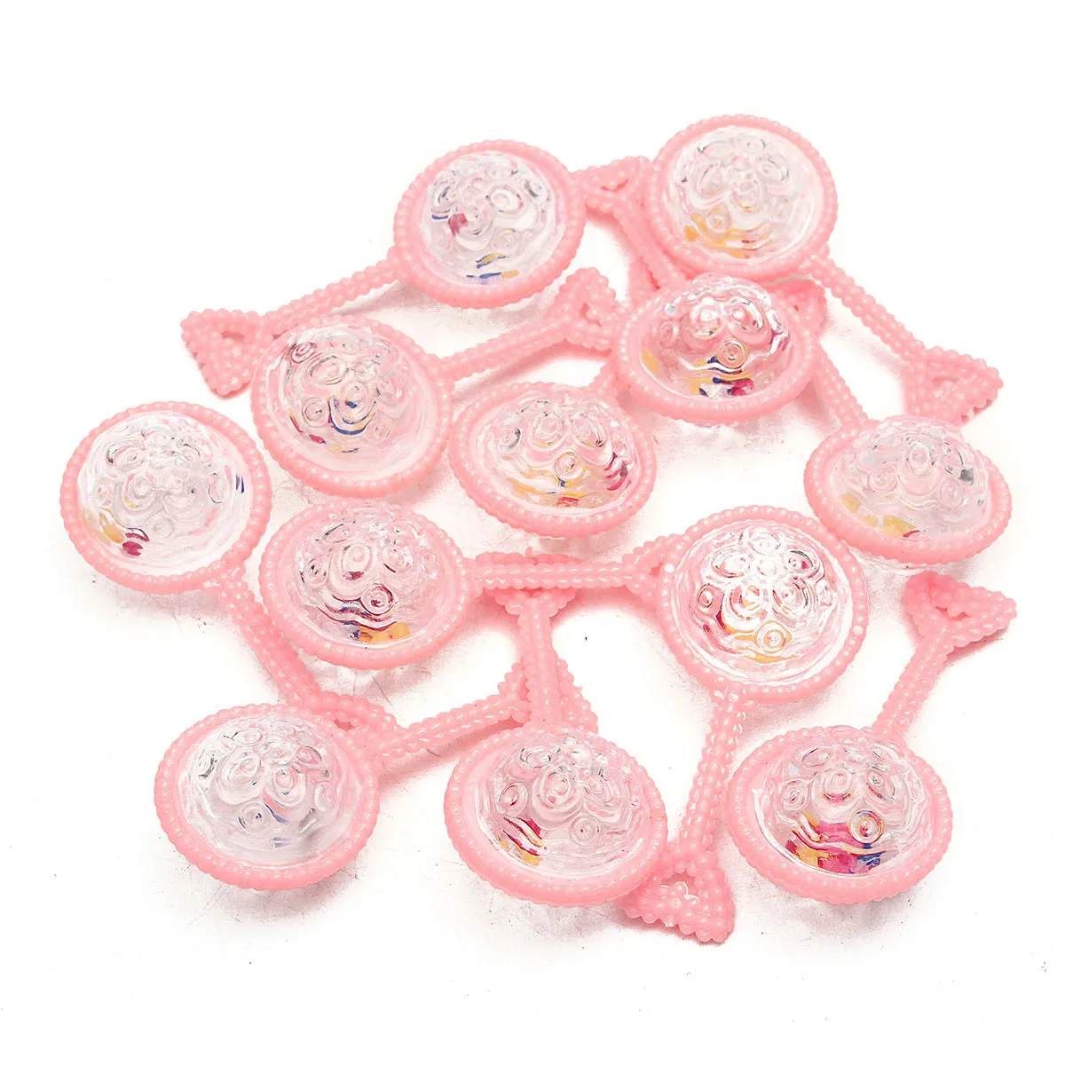 12pcs Cute Mini Rattles Baby Shower Favors Table Scatters Party Decor Girl Boy 
