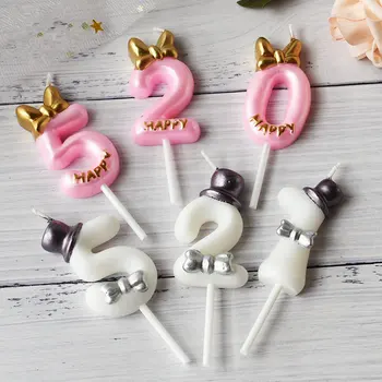

Number Cake Candle Birthday Party Supplies Cake Topper 0 1 2 3 4 5 6 7 8 9 Anniversary Cake Numbers Age Candle Party Decoration