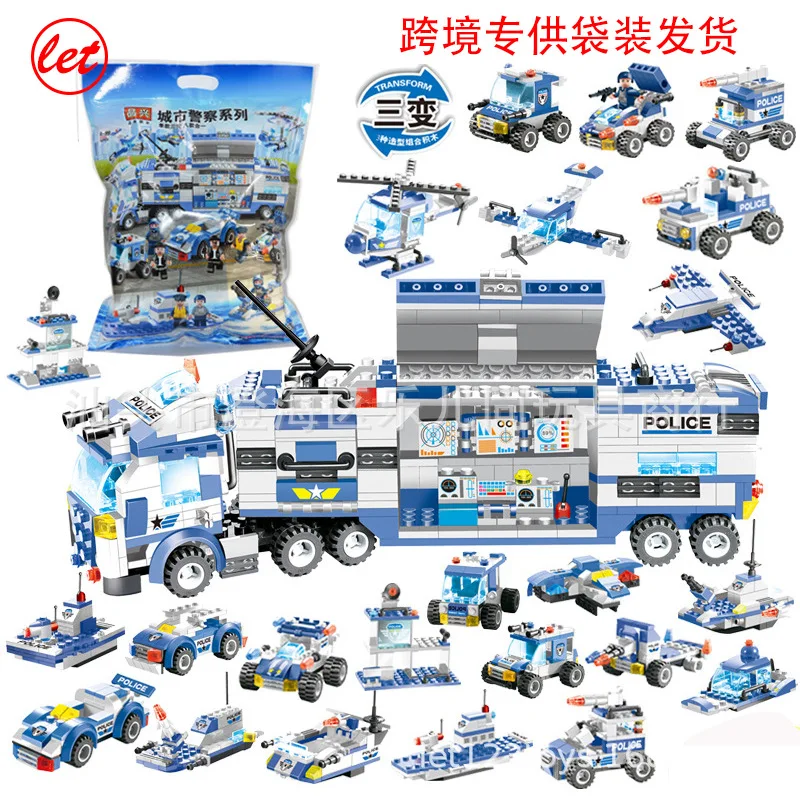 

Pingxing Px130/131 Special Police Military Series City Police Building Blocks Boy Educational Assembled Toys 762 PCS