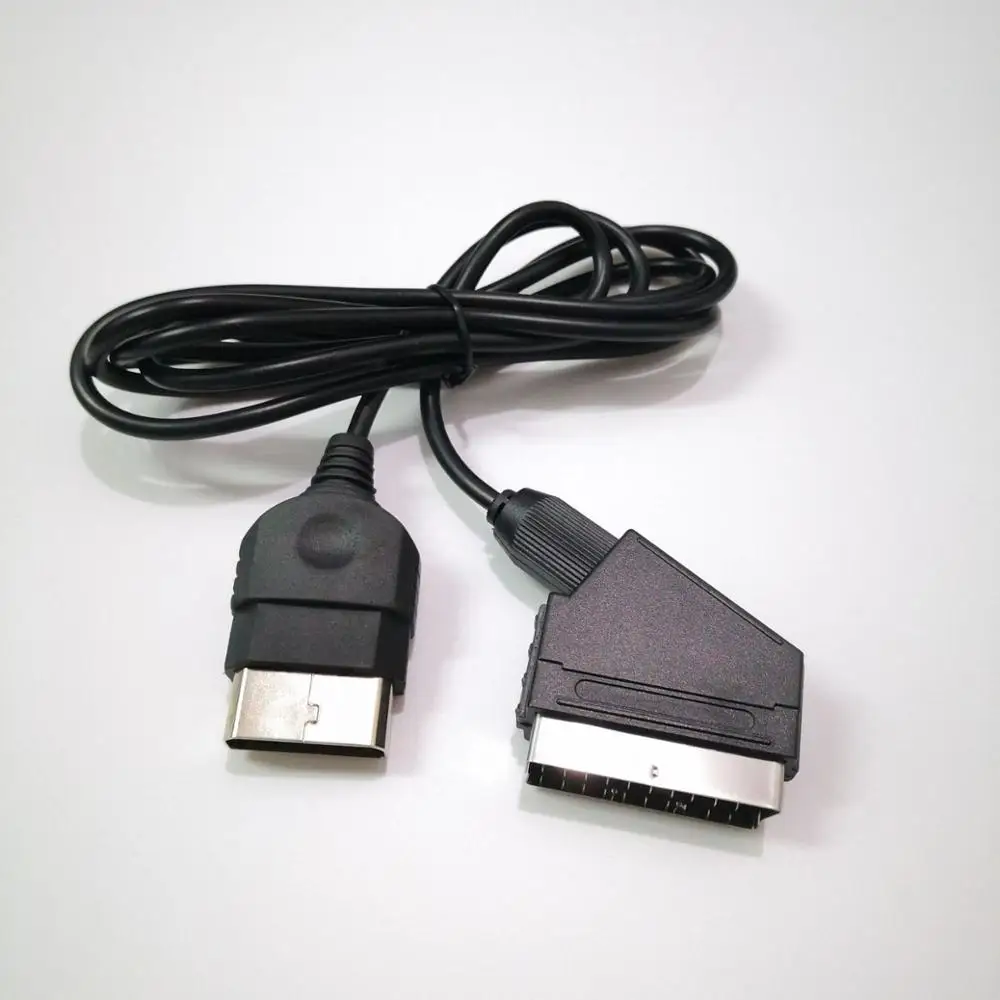 Черный 1 8 м/6 футов 24Pin RGB Scart AV кабель свинцовый Аудио Видео разъем для XBOX|Кабели| |