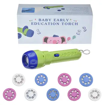 

Slide Projector Kids Flashlight Story Torch HD Animation Cartoon Early Educational Toy Handed Flashlight Toy for Chinldren Gifts