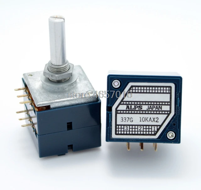 

2PCS Japan ALPS 10K 20K 50K 100K 250K RK27 double volume potentiometer ,The default send 50K