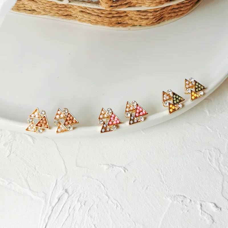 

Small Geometric Mini Triangle Clip on Earrings Without Piercing For Women