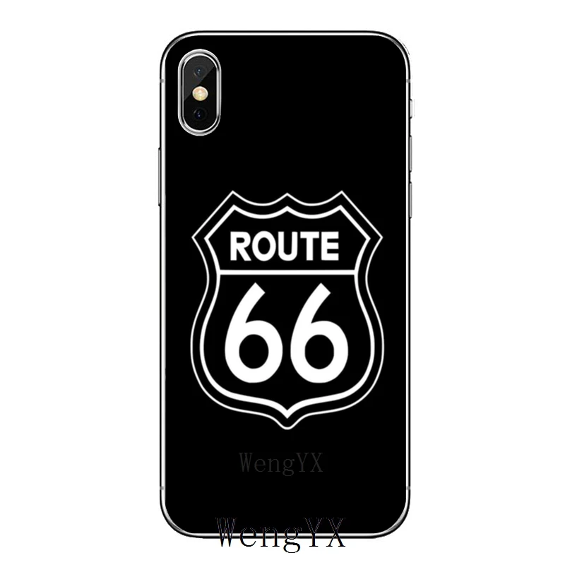 Для iPhone 11 pro XR X XS Max 8 7 6s plus SE 5s 5c iPod Touch 5 6 Прозрачный чехол для путешествий Америка Route 66 - Цвет: Route-66-A-03