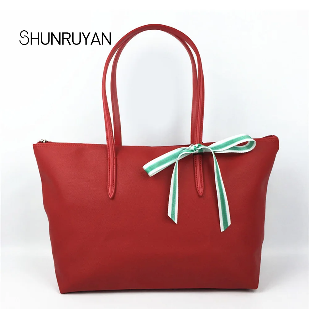 

SHUNRUYAN Women Bag New Brand Desidn Elegant with Bows Casual Tote Handbag Shoulder Bag Shopping Bag Ladies Bag