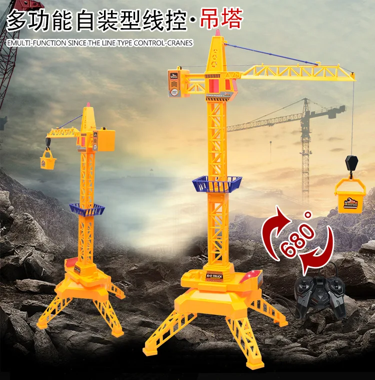 В stockRc Crane 2,4G с дистанционным управлением симулятор звукового эффекта 6 каналов с музыкальной башней кран инженерный автомобиль Рождественский подарок