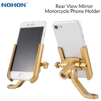 

Nohon Motorcycle Bicycle Phone Holder for iPhone 11 Pro Max Samsung Xiaomi Handlebar Rear View Mirror Mobile Phone Bracket Mount