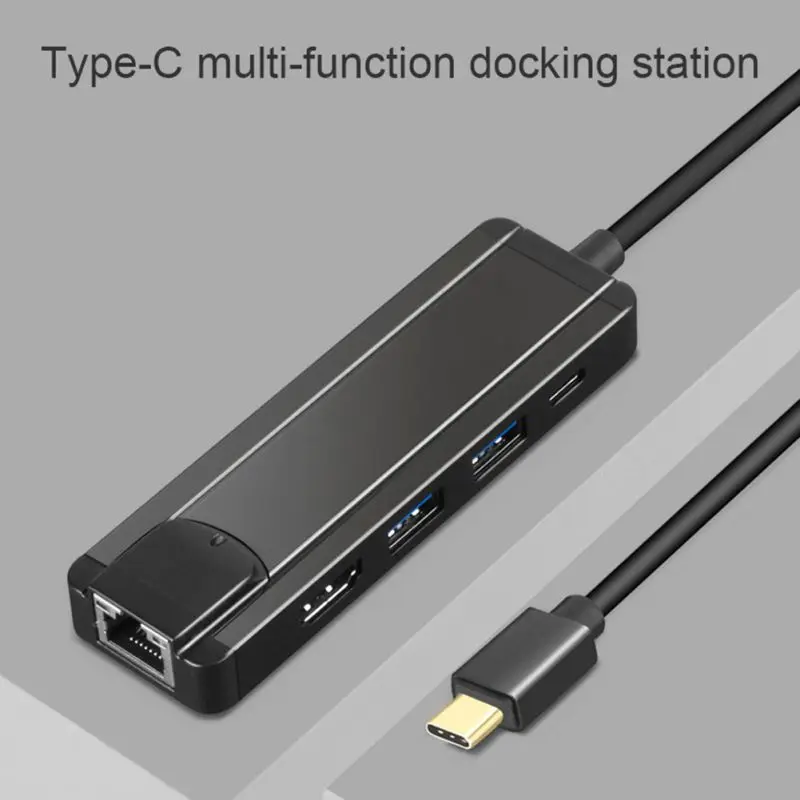 1000 Мбит/с RJ45 USB адаптер 5 в 1 type C концентратор 4K HDMI USB 3,0 PD питания