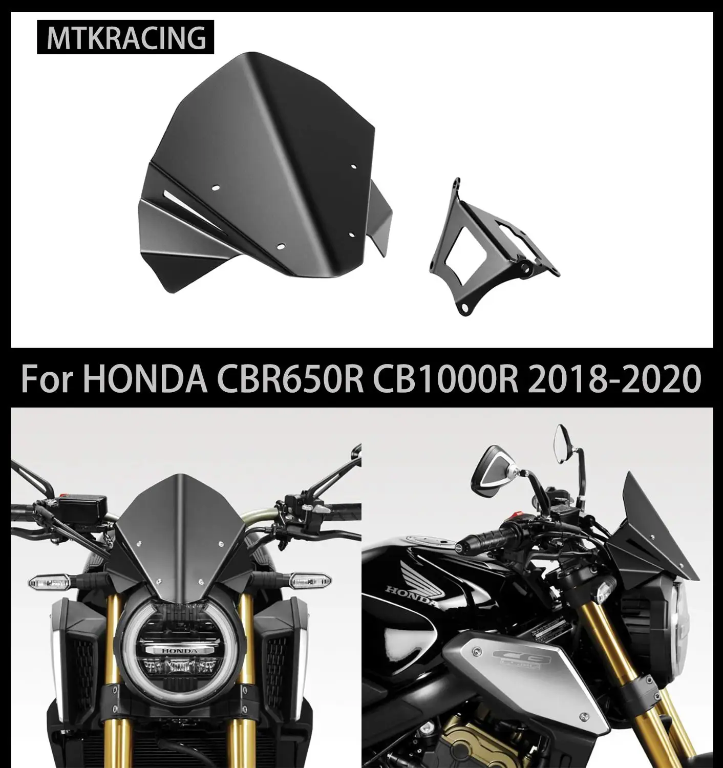 MTKRACING для HONDA CBR650R CB1000R лобовое стекло алюминиевые ветровые дефлекторы 2018