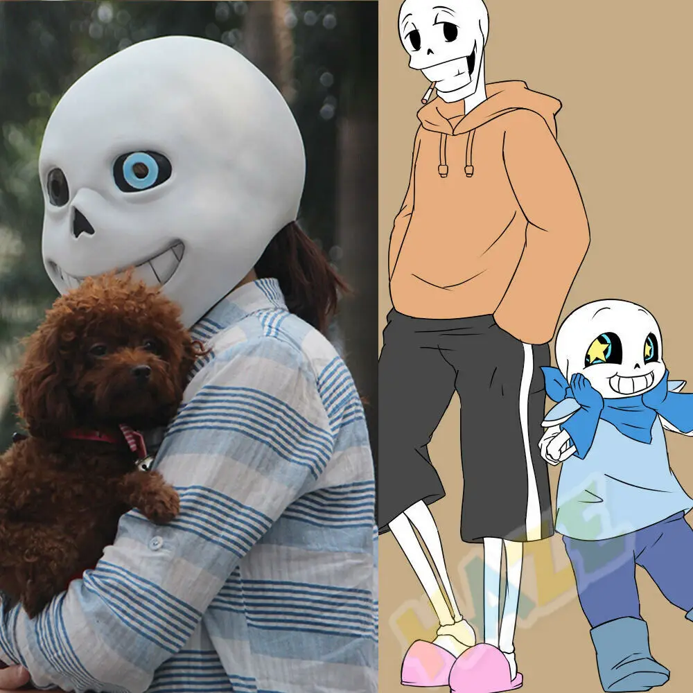 Undertale Легенда Санс Папирус Косплей Маска латекс Хэллоуин вечерние унисекс для взрослых маскарадный костюм маска