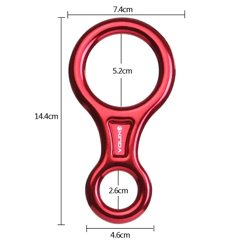 

High Quality Descender Climbing 8 Shape Outdoor Rock Carabiners Abseiling Downhill Safety Ring For Device Climbing Equipment 3 C