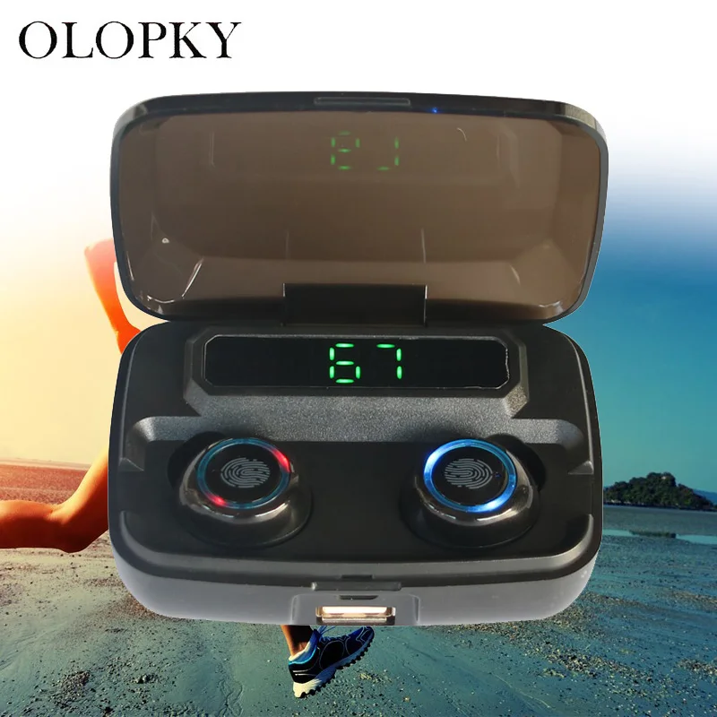 Наушники-вкладыши TWS с Беспроводной Bluetooth наушники для IOS Android HD стерео спортивные