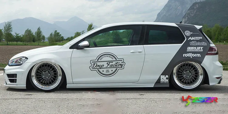 BK C-столб автомобиля индивидуальная наклейка украшение для Volkswagen Golf, Volkswagen Polo Z2CA1008 - Название цвета: BK