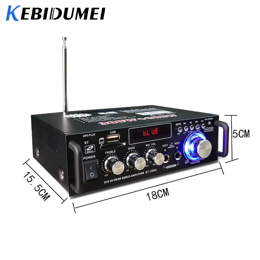 Kebidumei домашние усилители 600 Вт аудио Bluetooth профессиональный усилитель сабвуфер домашний кинотеатр звуковая система мини-усилитель