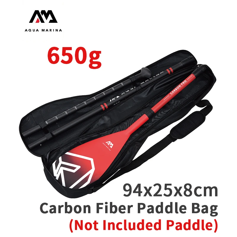 Aqua Marina 3-section Carbon Paddle Backpack Portable Zipper Paddle Surfing Single Shoulder Bag Inflatable Boat Oars Storage Bag