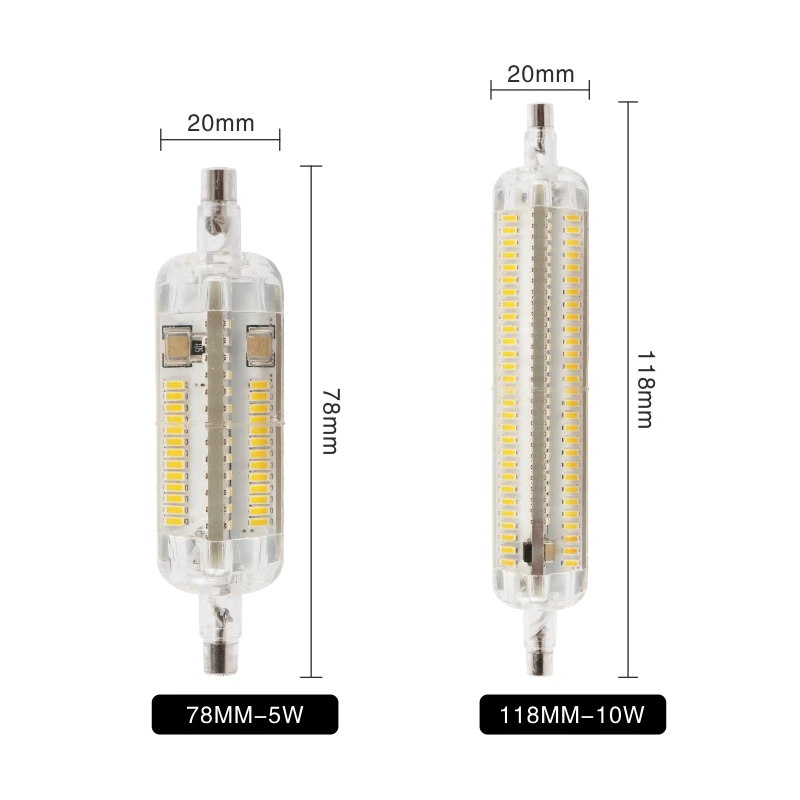 LATTUSO R7s Led 5 Вт 78 мм лампы 360 градусов 10 Вт 128 мм Светодиодные лампы R7s 3014 SMD светодиодные лампы заменить галогенные лампы диаметром 20 мм