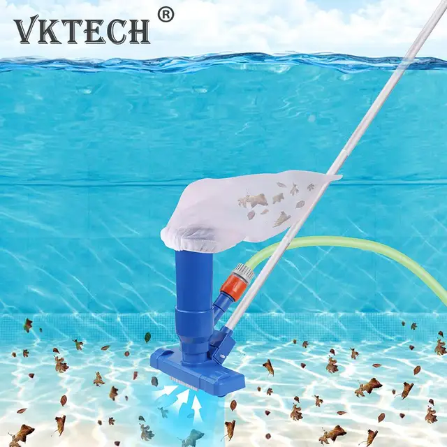 Medence Porszívó Hordozható Úszó Tó Szökőkút Vákuum Fertőtlenítő Szerszám Szívófej Kefe Tisztító Kiegészítők - Image 2