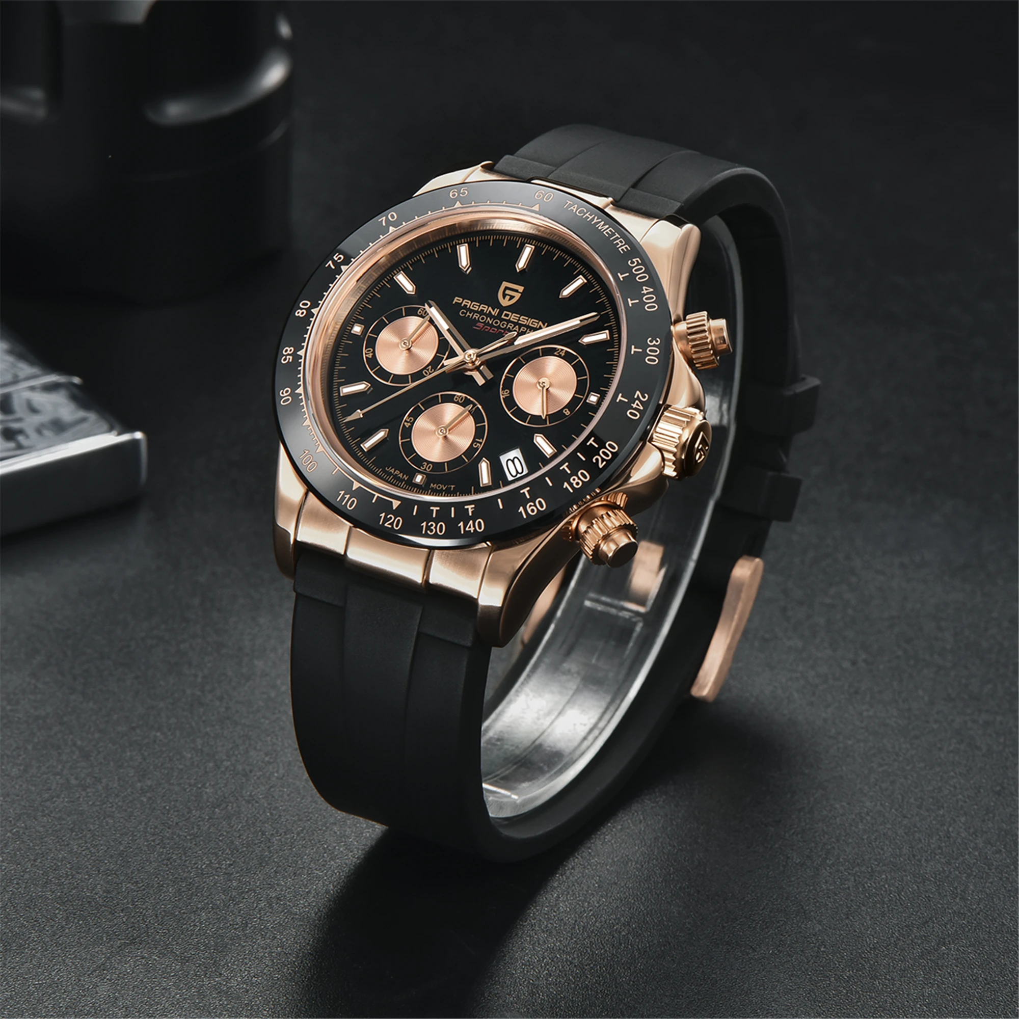 2021 PAGANI DESIGN Men's Quartz Wristeatch Luxury Brand Fashion Fashion Sports Military Rubber Auto Time Clock Relogio Masculino