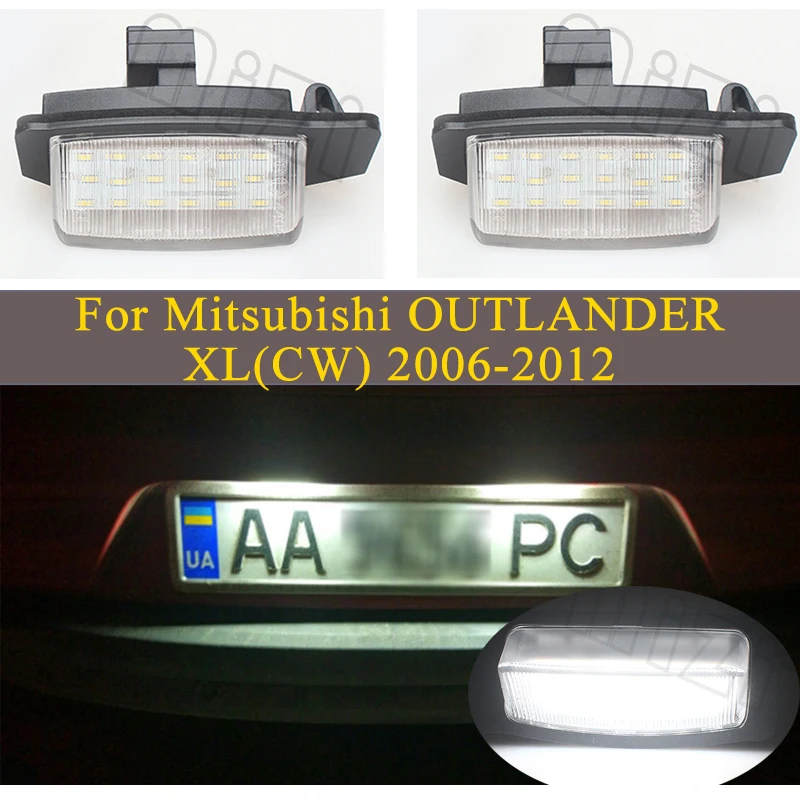 Для Mitsubishi OUTLANDER XL(CW) 2006-2012 светодиодный номерной знак для Lancer Sportback 2008 ~ 2012 все