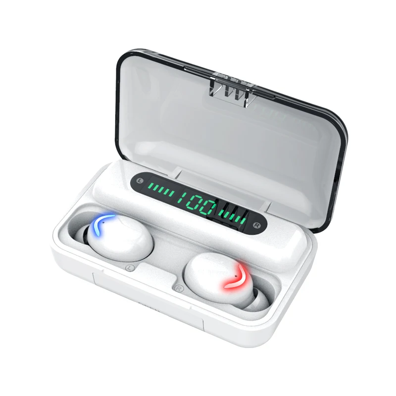 EWA Bluetooth Earphones TWS Wireless Headphones 1200mah LED Power Display Touch Control Wireless Headset Gaming Earbuds F9 TWS