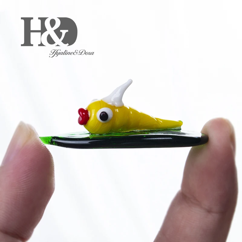 H& D набор из 6 шт. ручной выдувной мини-насекомое искусство Стекло ремесло фигурки животных миниатюры коллекционные вещи украшения Рождественский подарок для мальчиков