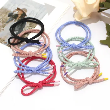 

10PCS/Set Girl Woman Girl Elastic Hair Band Sweet Color Basic Bowknot Tie Scrunchie Ponytail Holder Rubber Band Hair Accessories