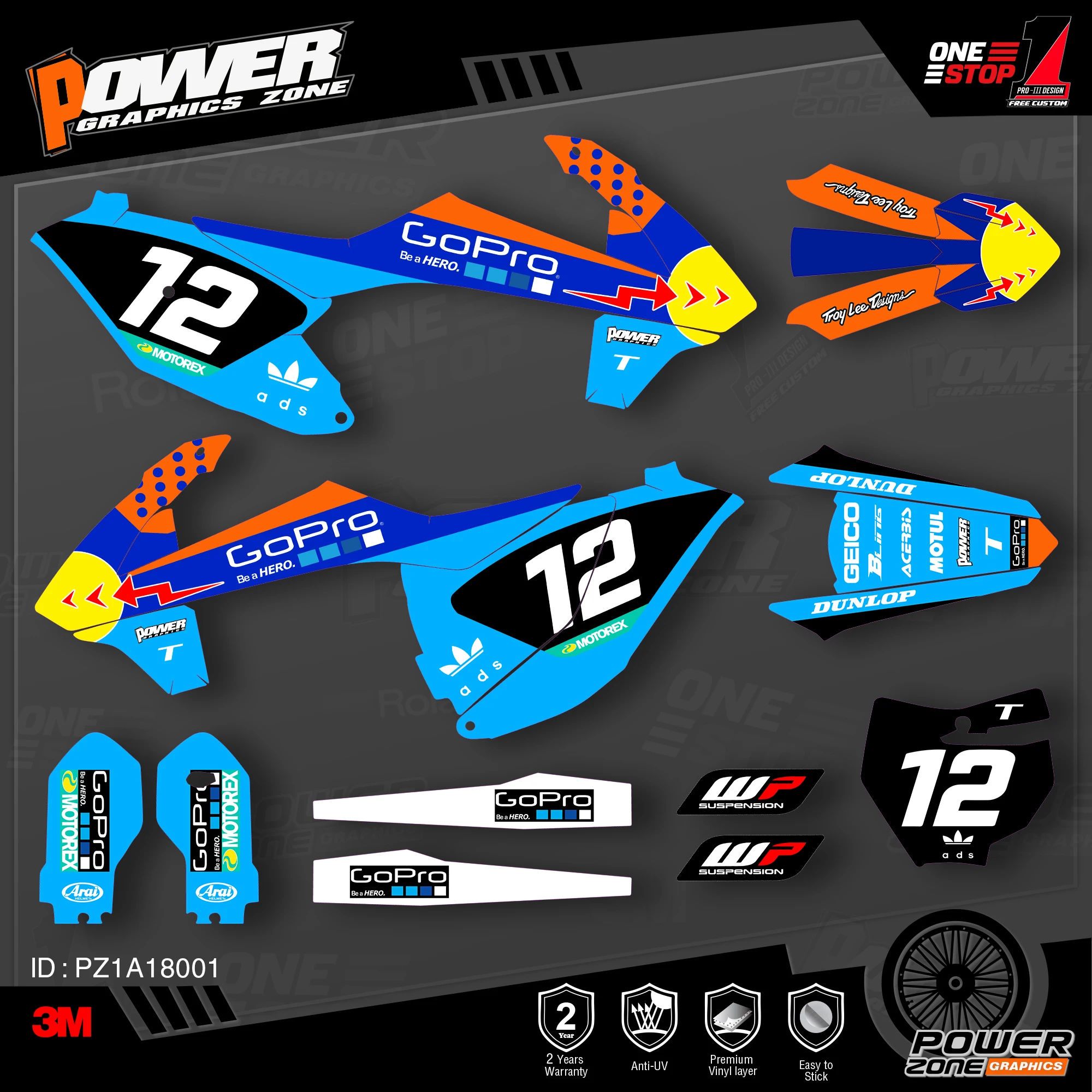 PowerZone Tim Kustom Grafis Latar 