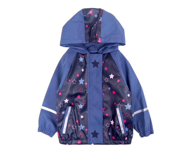 Dollplus/непромокаемая куртка из искусственной кожи с капюшоном; флисовый плащ для девочек; пальто; теплая верхняя одежда; сезон осень-зима; детская одежда