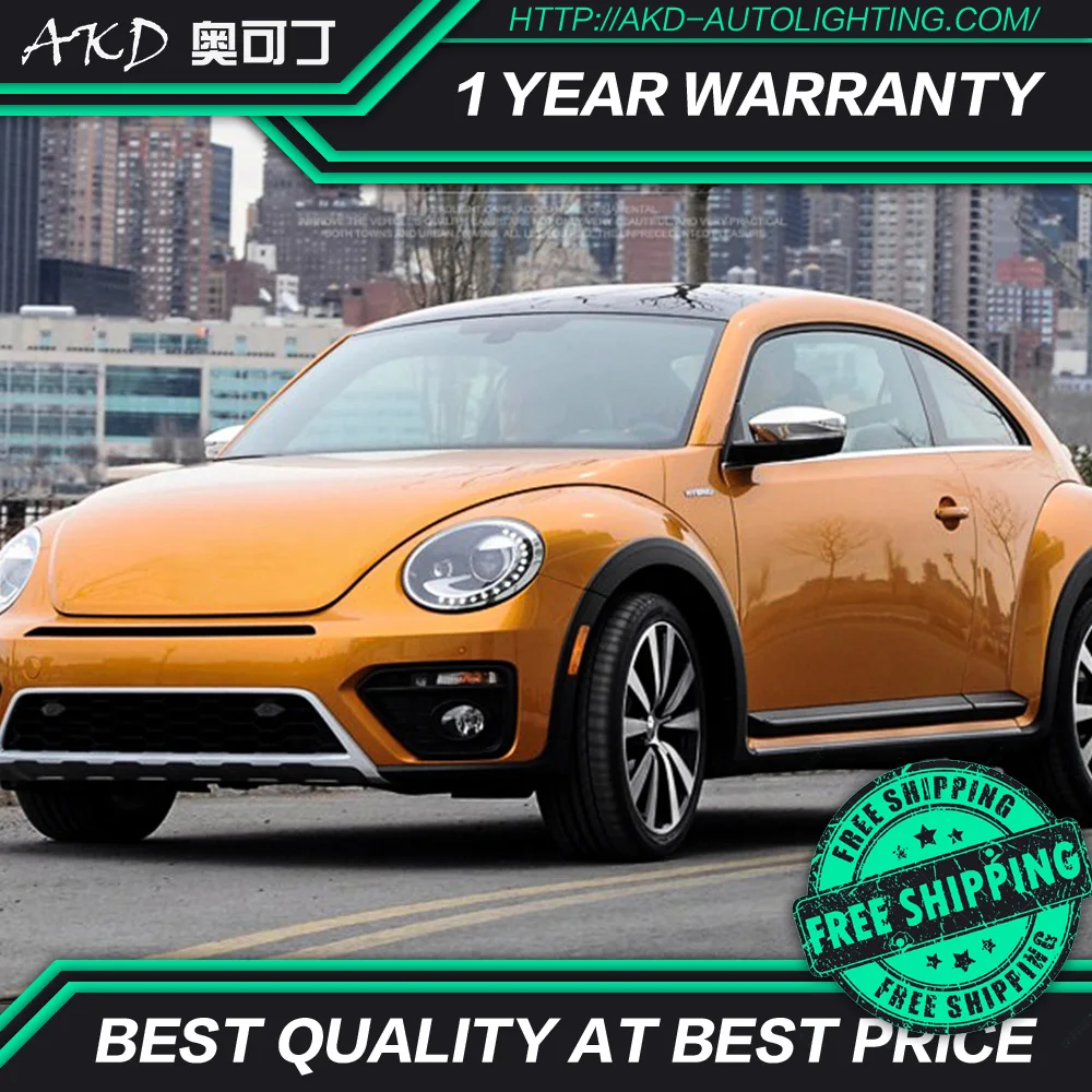 AKD тюнинг автомобильных фар для VW Beetle светодиодные фары DRL ходовые огни Bi Xenon Beam