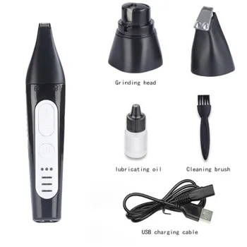 

Pet Nail Hair Trimmer Grinder Grooming Tool Electrical Shearing USB Rechargeable Clippers Nail Grinding Hair Trimmer Foot Hair 1