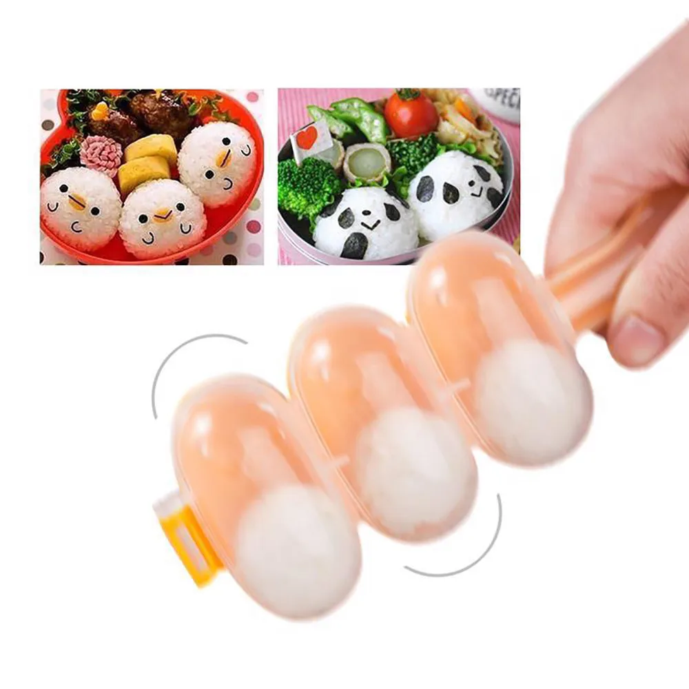 

Sushi Rice Balls Maker Mould with Spoon Rice Ball Molds Rice Meat Vegetables DIY Making Kitchen Cooking Utensil Tools Set JU25