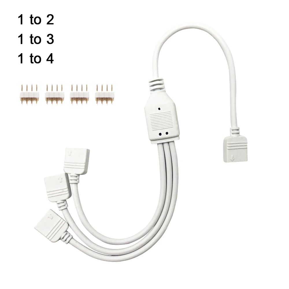 4-контактный RGB-разветвитель от 1 до 2/ 3/ 4 RGB RGBW разветвитель кабель для