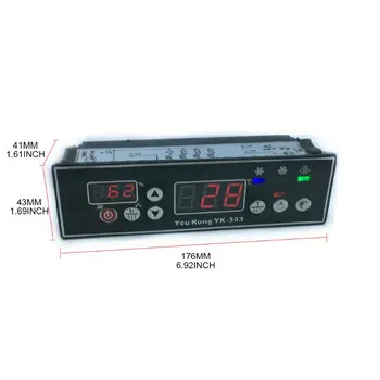 

YK-303 Digital Temperature and Humidity Controller 220V LCD Embedded Thermostat