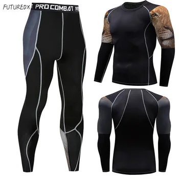 

Men's Compressed Thermal Underwear Warm Underlayer Long Sleeve Warm Knitwear Fleece Trousers Clothing Rash gard Men's Tights