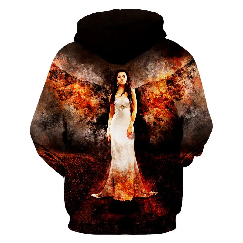 Новинка, унисекс, модные толстовки на молнии, 3D цифровой принт, Hell angel, толстовка с капюшоном, мужская спортивная одежда на молнии, пальто в стиле хип-хоп, уличная одежда